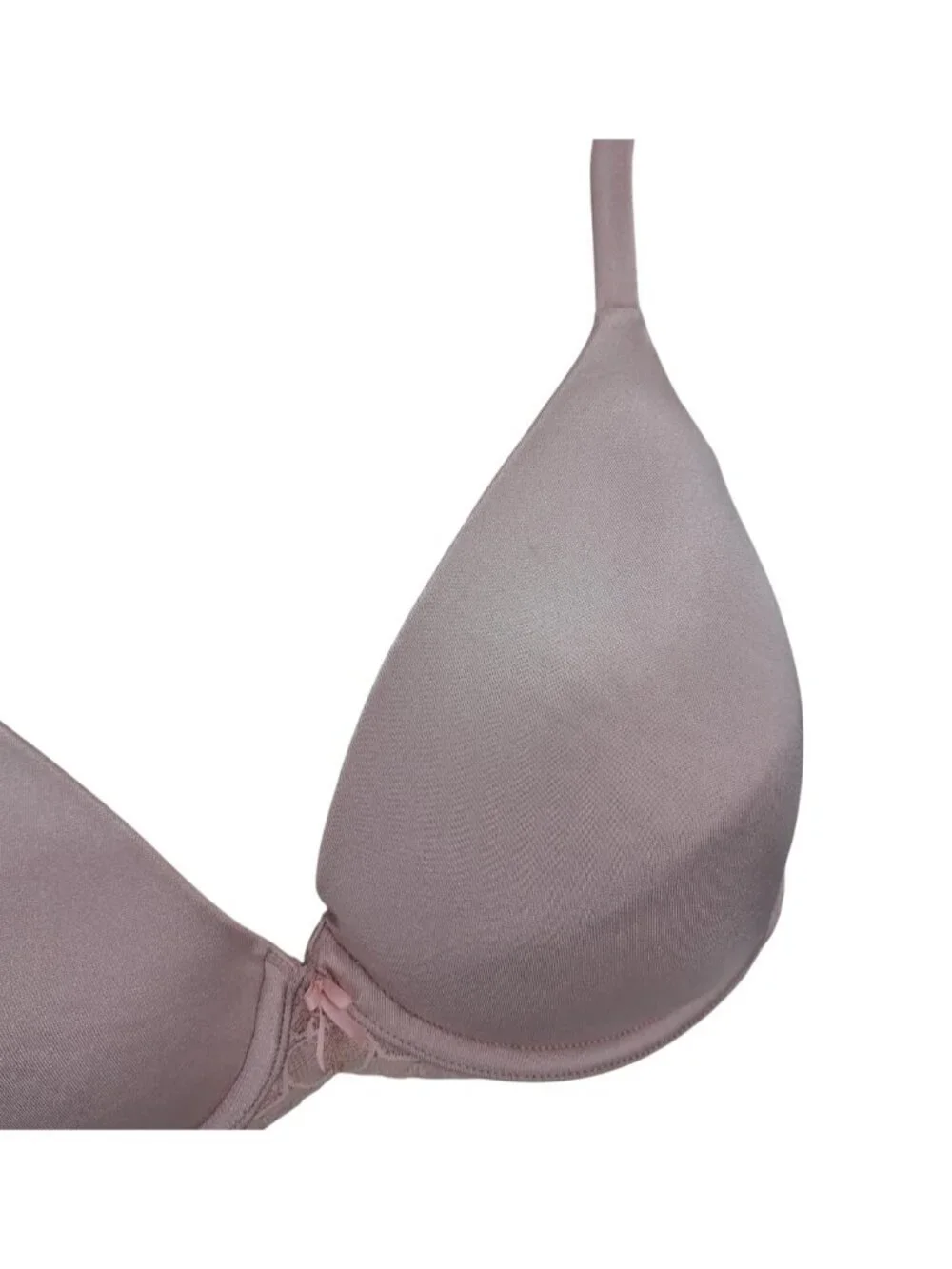 Victorias Secret Angels Full Coverage Underwire Bra Size 34DD Pale Pink Lace